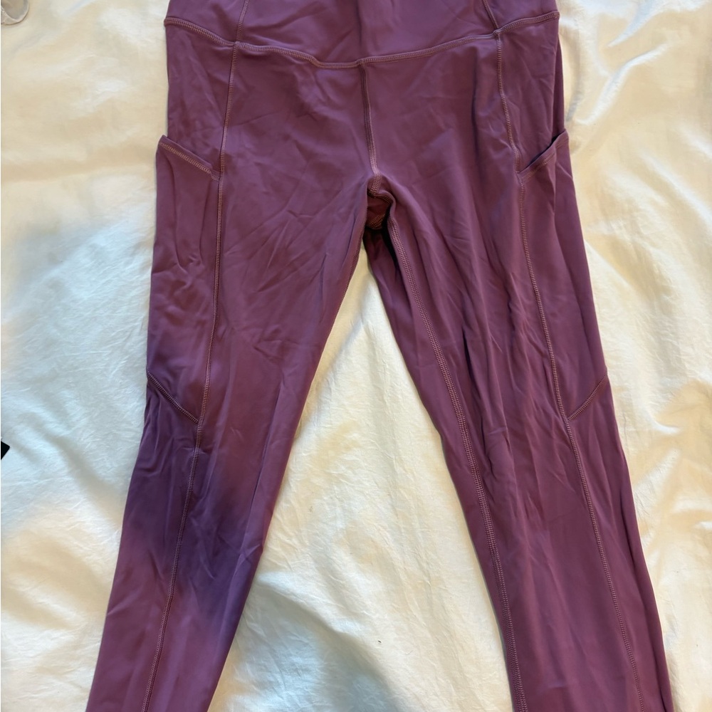 lululemon Plum fast and free High-Rise Leggings with Side Pockets size 6
